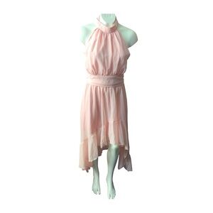 SHEIN Light Pink High Low Dress